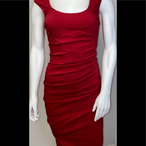 Red Midi Le Chateau Small Dress - Picture 1 of 2